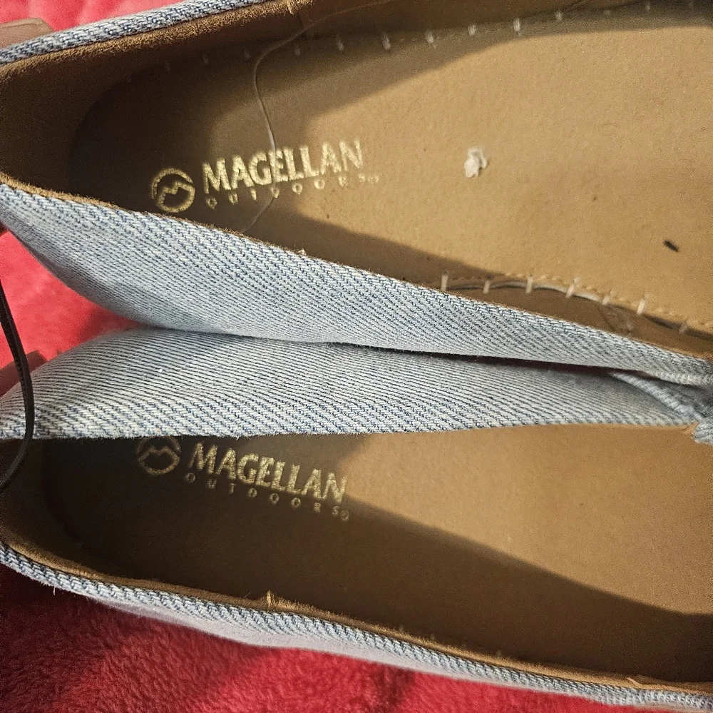 Magellan‎ Outdoors Womens Blue Denim Espadrille Slip On Loafers 9m